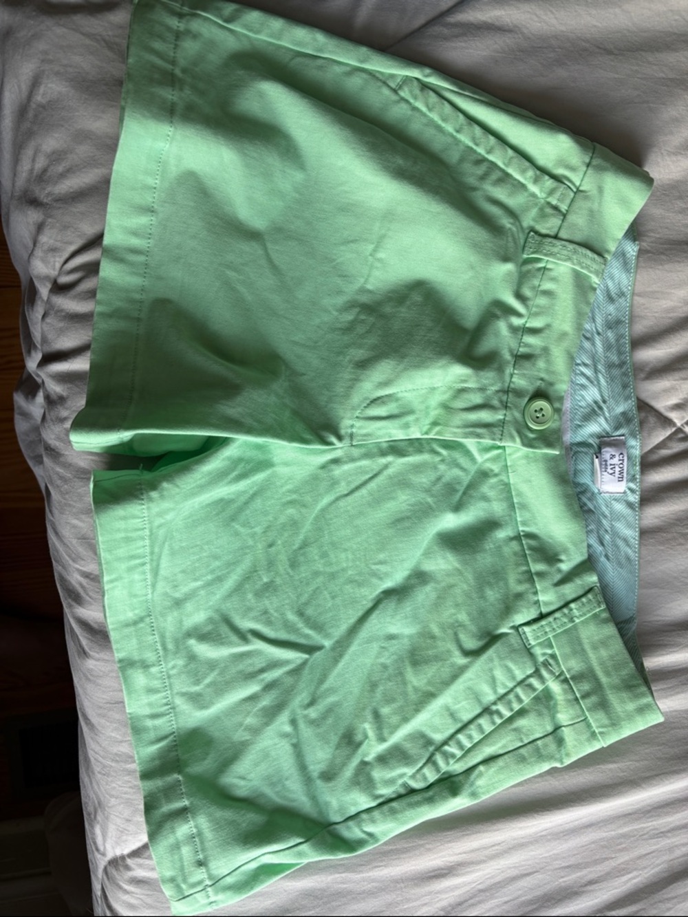 crown & ivy Mint Green Bermuda Shorts